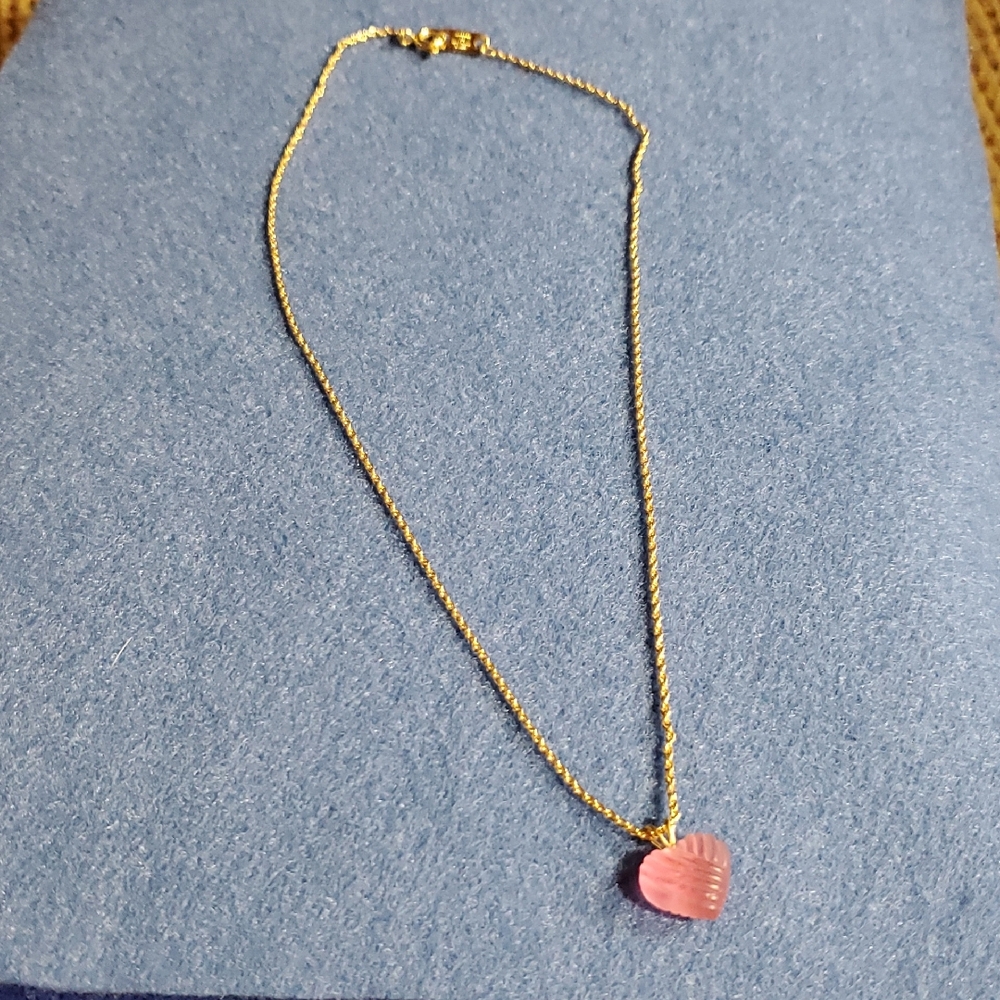 Goldtone Heart Pendant Necklace